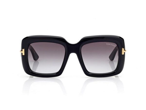Tom Ford FT1330 Icon Square Sunglasses in Black (01B), front