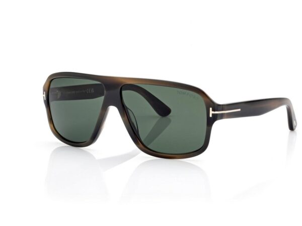 Tom Ford FT1335 William Sunglasses in Havana/Green (55N), side view