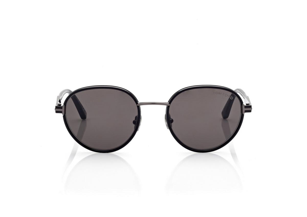 FT1339_01A_51MM_A.jpg Tom Ford FT1339 Jet Sunglasses in Black (01A), front