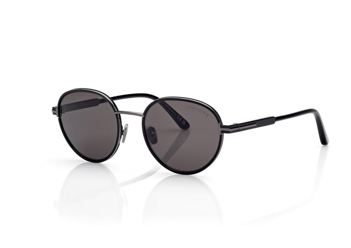 FT1339_01A_51MM_B.jpg Tom Ford FT1339 Jet Sunglasses in Black (01A), side view