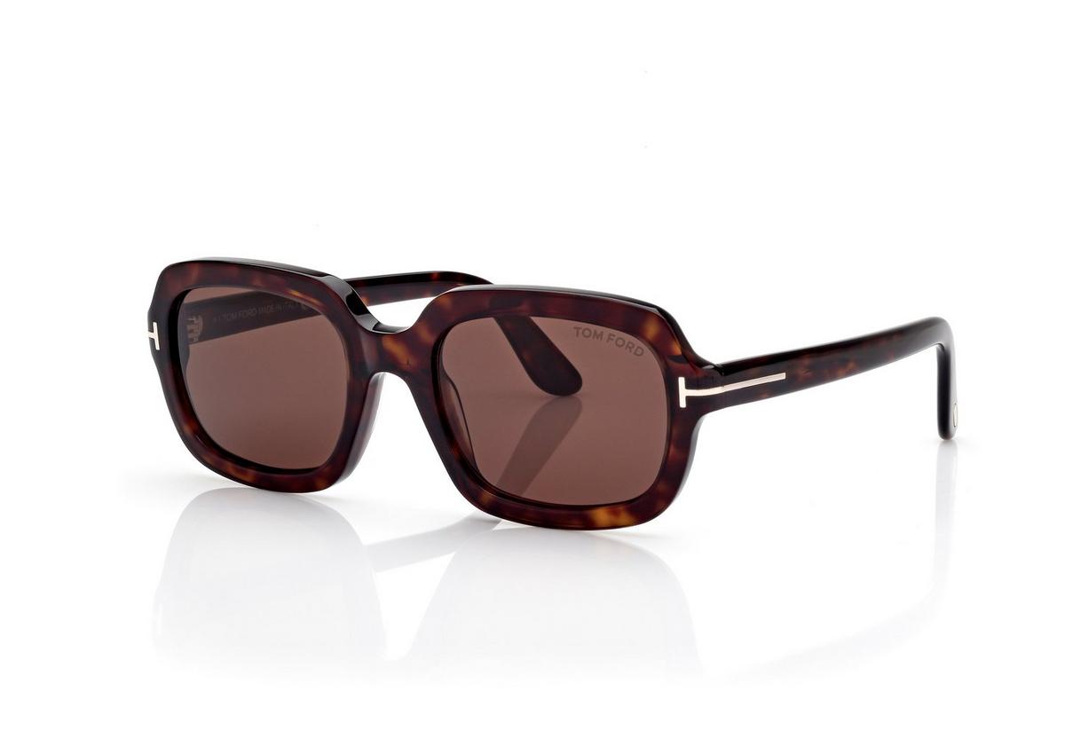 FT1342_52E_53MM_B.jpg Tom Ford FT1342 Lana Sunglasses in Dark Havana (52E), side view
