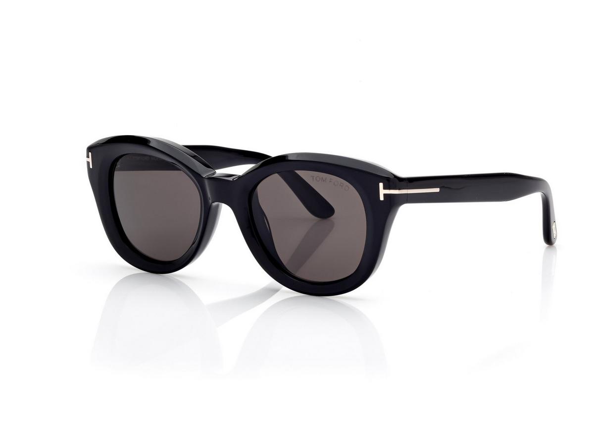 FT1344_01A_49MM_B.jpg Tom Ford FT1344 Nika Sunglasses in Black (01A), side view
