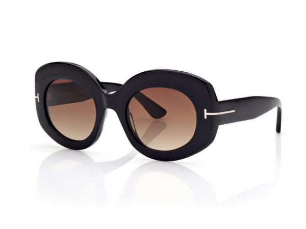 Tom Ford FT1346 Claudette Sunglasses in Black (01F), side view