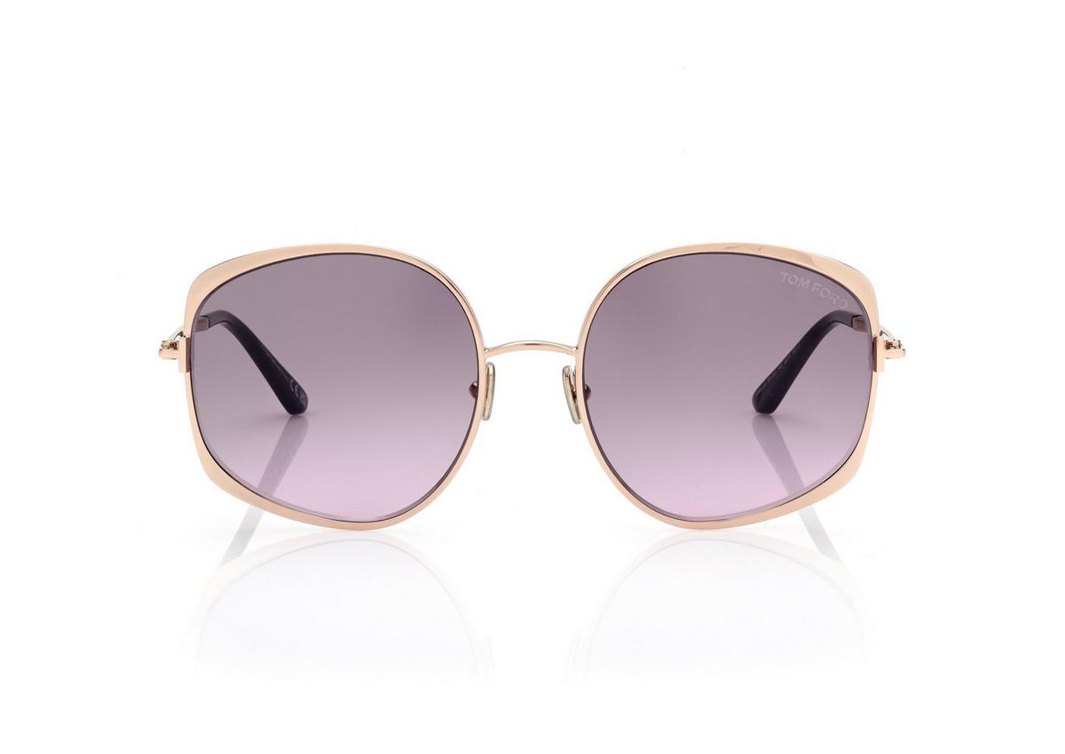 FT1349_28B_58MM_A.jpg Tom Ford FT1349 Abbey Sunglasses in Gold (28B), front