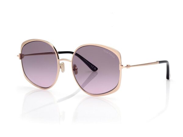 Tom Ford FT1349 Abbey Sunglasses in Gold (28B), side view