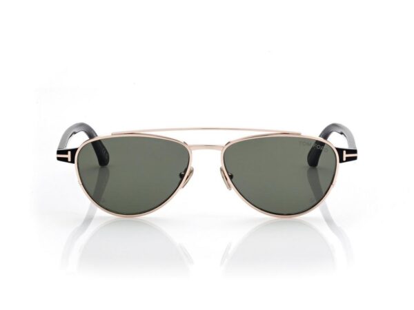 Tom Ford FT1361 Anthony Sunglasses in Rose Gold/Green (28N), front