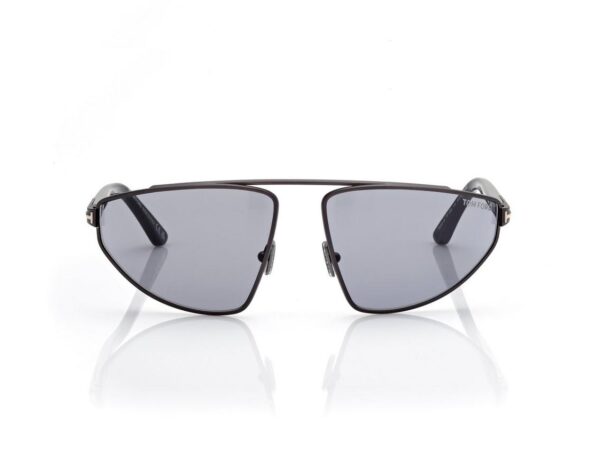 Tom Ford FT1399 Parker Sunglasses in Matte Dark Ruthenium / Smoke (13A), front