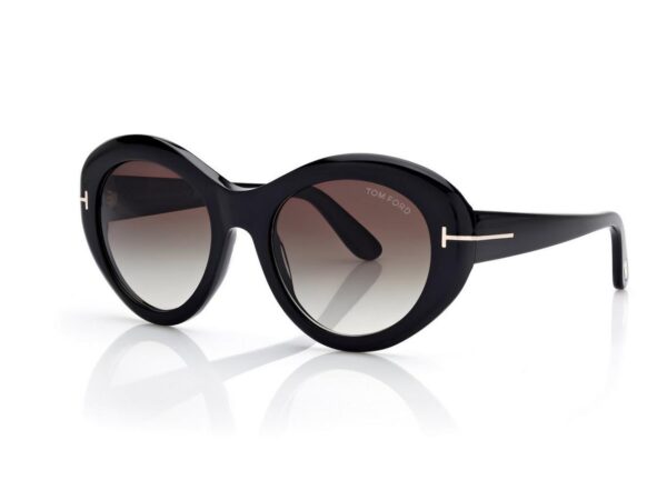 Tom Ford FT1423 Elodie Sunglasses in Black (01B), side view