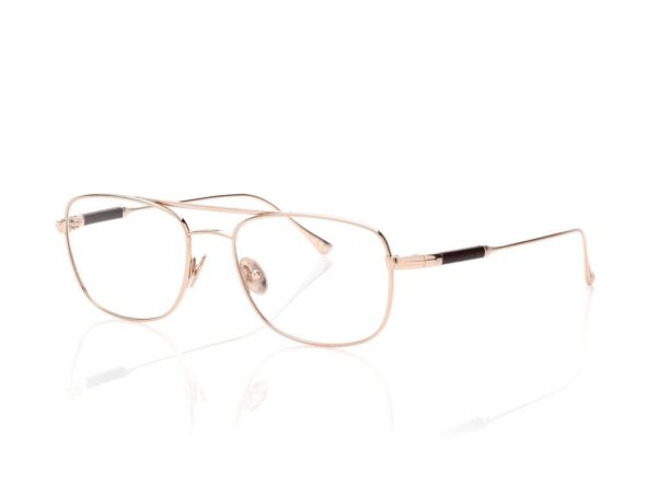 Tom Ford FT5848-P Blue Block Navigator Opticals in Gold (028), side view