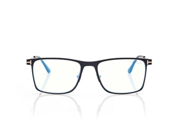 Tom Ford FT5865-B Blue Block Square Opticals in Black (002), front