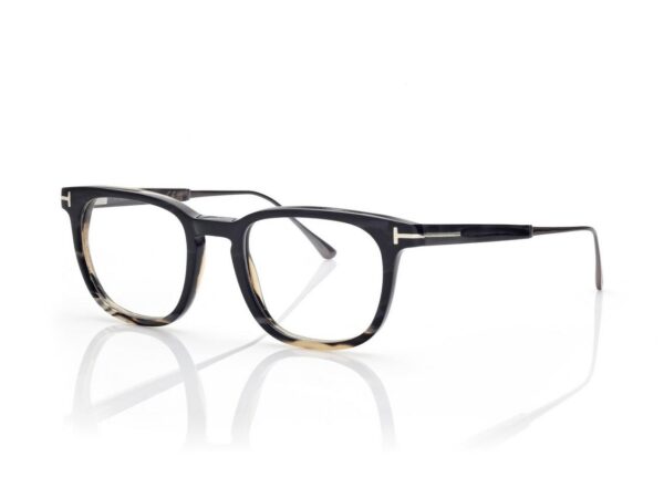Tom Ford FT5884-P Square Horn Opticals in Light Horn (064), side view