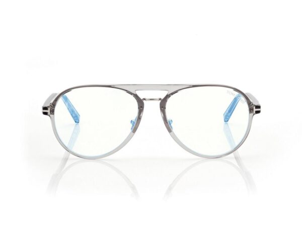 Tom Ford FT5981-B Blue Block Pilot Opticals in Grey (020), front