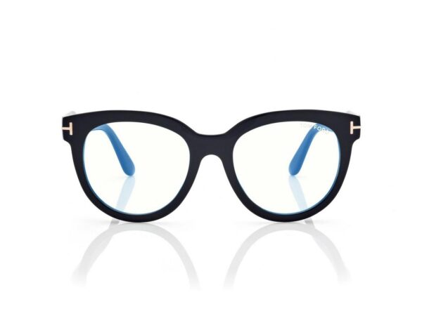Tom Ford FT5987-B Blue Block Butterfly Opticals in Black (001), front