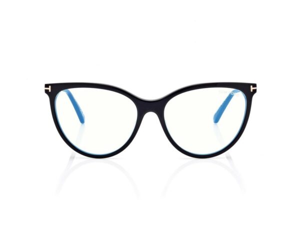 Tom Ford FT5994-B Blue Block Cat Eye Opticals in Black (001), front