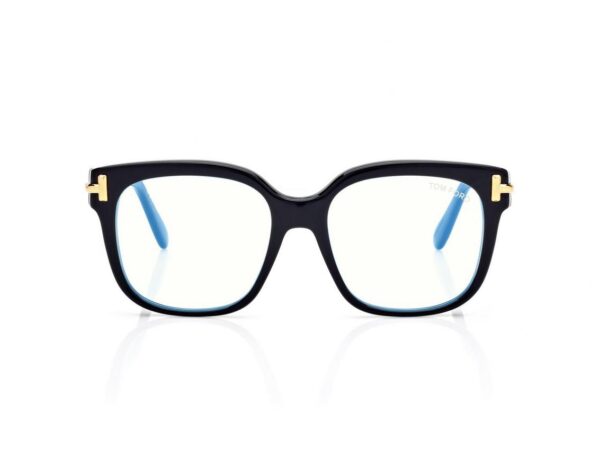 Tom Ford FT6030-B Icon Blue Block Square Opticals in Black (001), front
