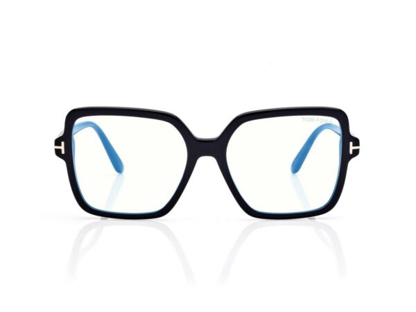 Tom Ford FT6063-B Square Blue Block Opticals in Black (001), front