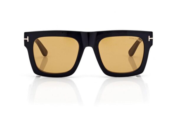 Tom Ford FT6068-B Blue Block Fausto Opticals with Clip on Sunglasses in Black (001), front