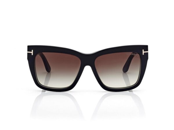 Tom Ford FT6069-B Blue Block Square Opticals with Clip on Sunglasses in Black (001), front