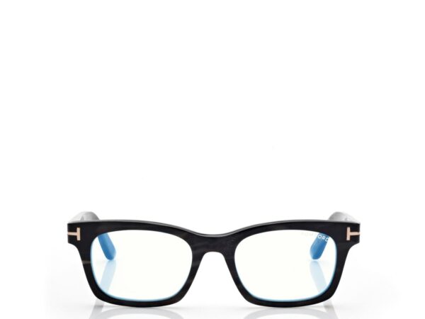 Tom Ford FT6146-BP Square Horn Blue Block Opticals in Light Horn (064), front