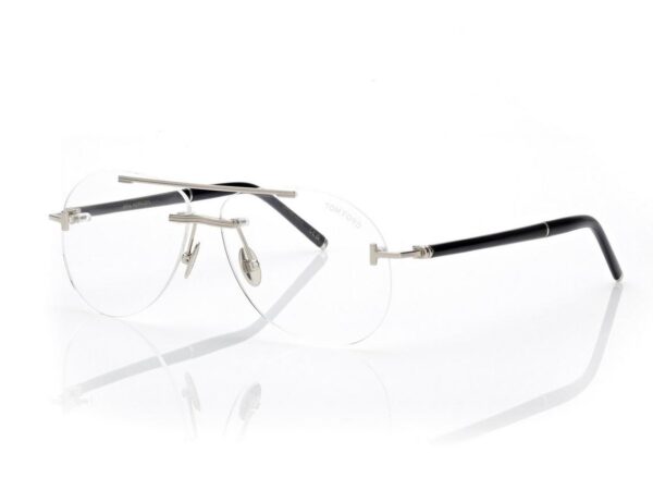 Tom Ford FT6147-P Navigator Titanium Blue Block Opticals in Palladium (016), side view