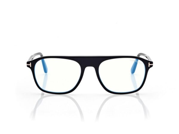 Tom Ford FT6167-B Blue Block Pilot Opticals in Black (001), front